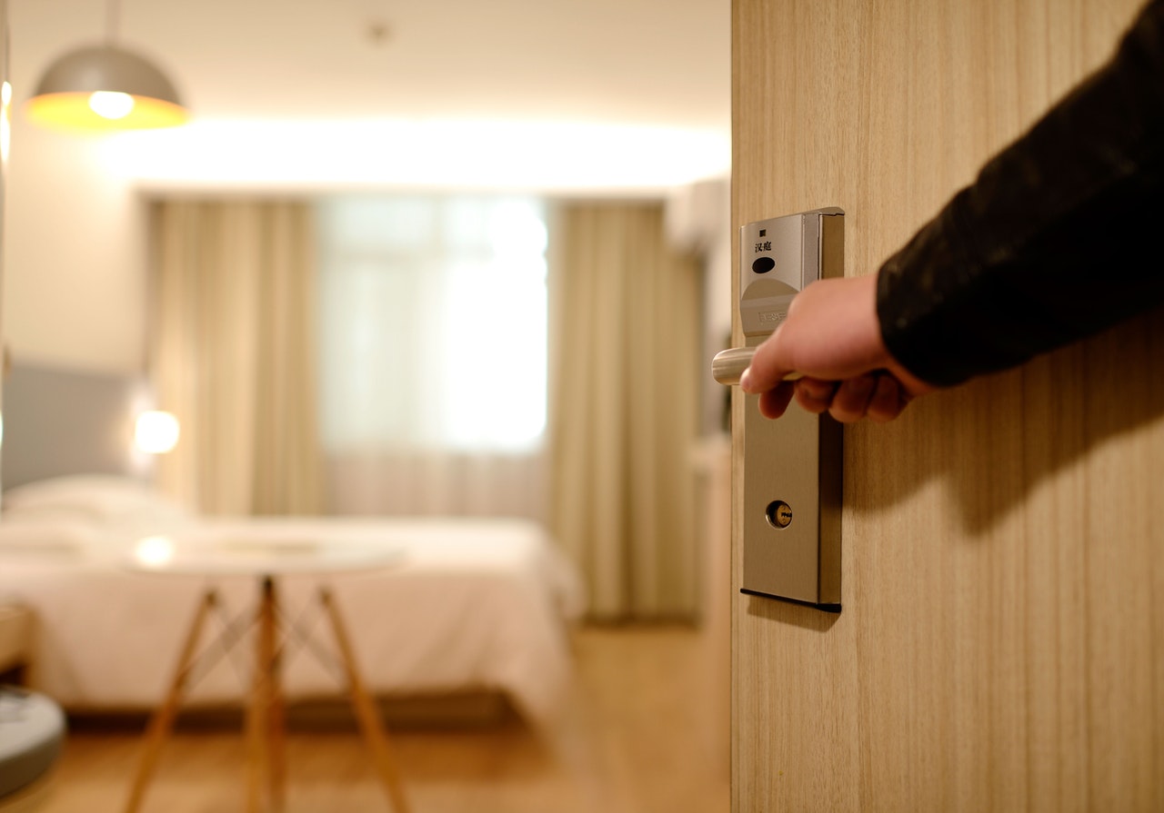 hotel room door handle